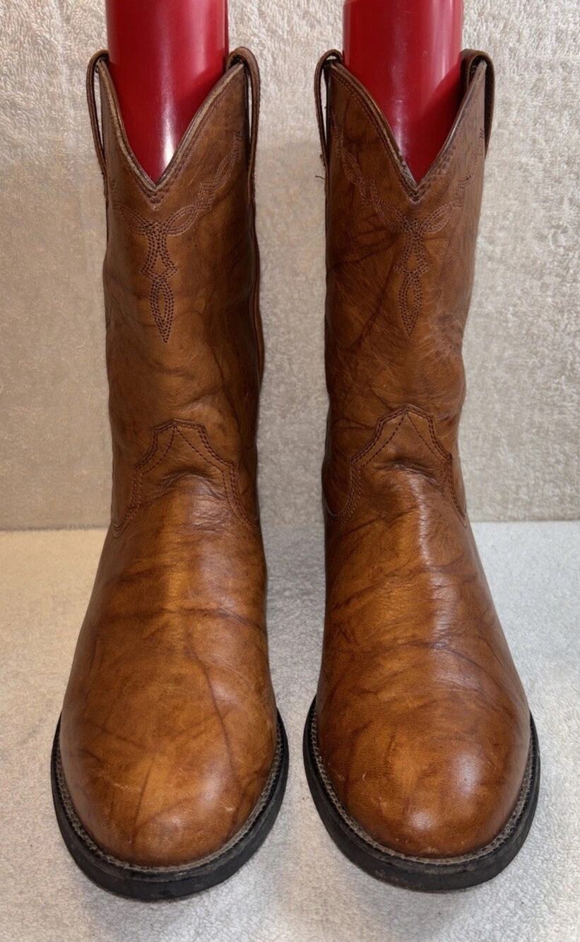 Ariat Men’s 12 D Heritage Distressed Brown Leather Western Roper Boot 35503